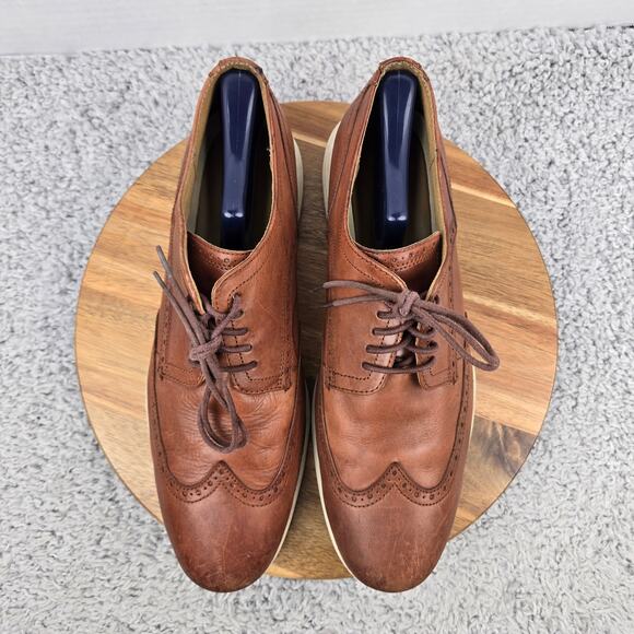 Cole Haan Mens 12M OriginalGrand Woodbury Brown Wingtip Brogue Casual Oxford - Picture 5 of 12